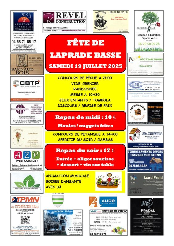 Vide grenier - fête de laprade basse