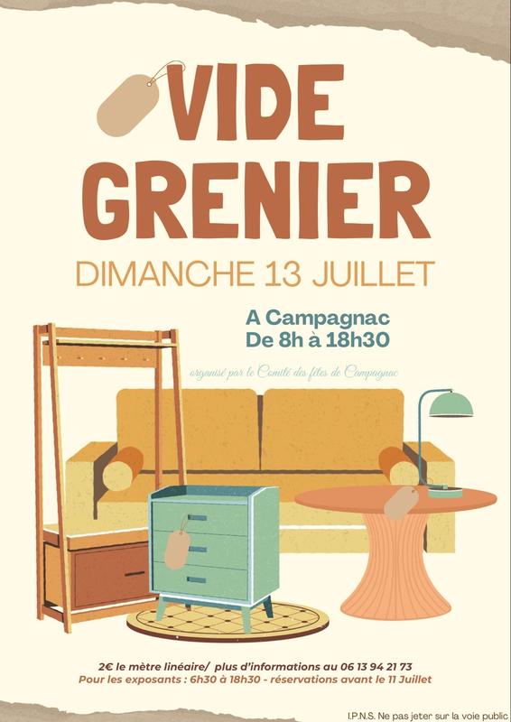 Vide grenier brocante du comtié de fêtes